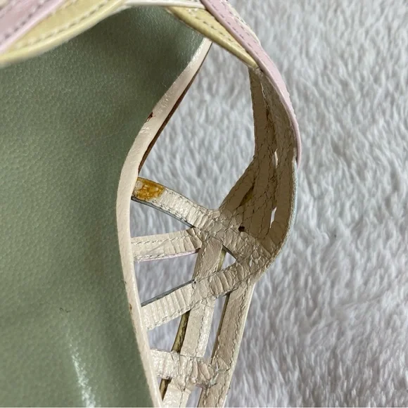 NEW Via Spiga Pastel Colors Kitten Heels Leather Sandals | 7 - Picture 9 of 11